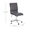Flash Furniture Gray Mid-Back Armless LeatherSoft Office Chair GO-21111-GY-GG - alternate 4